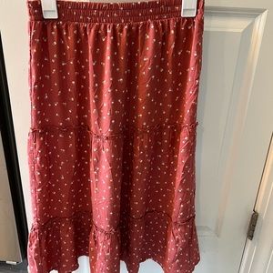 Midi floral skirt